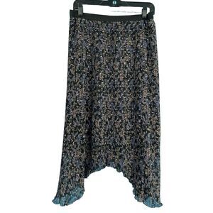 Matilda Jane GH Midi Skirt Womens Small Black Floral‎ Boho Whimsigoth Fairy Goth